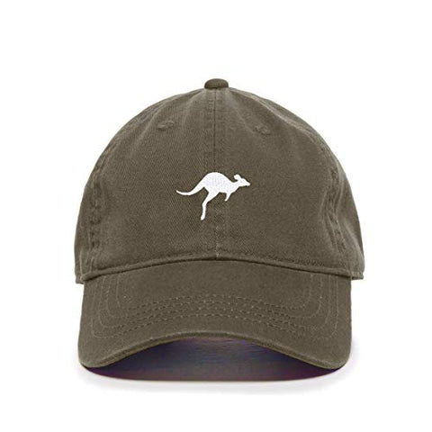 Kangaroo Baseball Cap Embroidered Cotton Adjustable Dad Hat