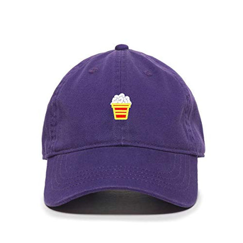 Popcorn Baseball Cap Embroidered Cotton Adjustable Dad Hat