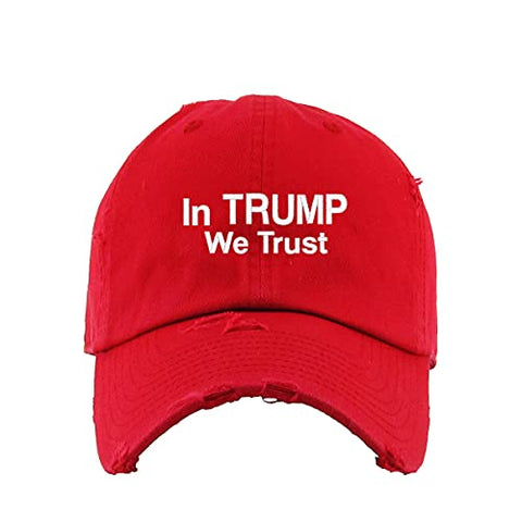 in Trump We Trust Vintage Baseball Cap Embroidered Cotton Adjustable Distressed Dad Hat