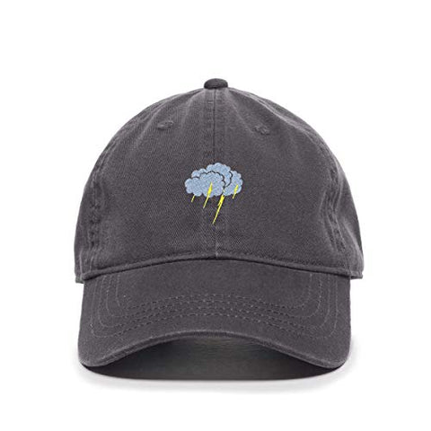 Storm Cloud Baseball Cap Embroidered Cotton Adjustable Dad Hat