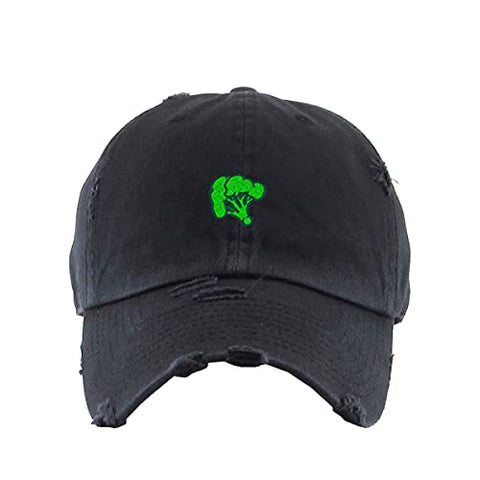 Broccoli Vintage Baseball Cap Embroidered Cotton Adjustable Distressed Dad Hat