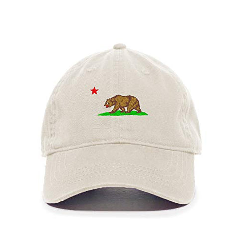 California Bear Baseball Cap Embroidered Cotton Adjustable Dad Hat