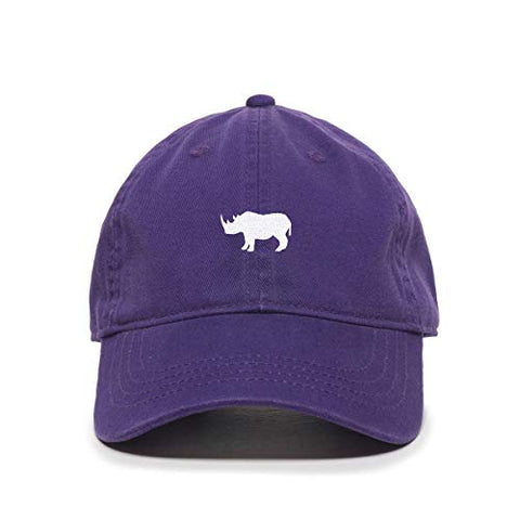 Rhino Baseball Cap Embroidered Cotton Adjustable Dad Hat