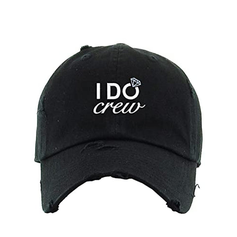 I Do Crew Vintage Baseball Cap Embroidered Cotton Adjustable Distressed Dad Hat