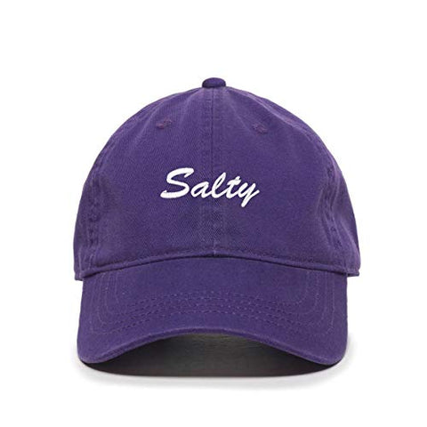 Salty Baseball Cap Embroidered Cotton Adjustable Dad Hat