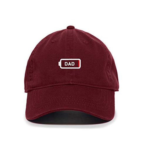 Dad Battery Dying Baseball Cap Embroidered Cotton Adjustable Dad Hat