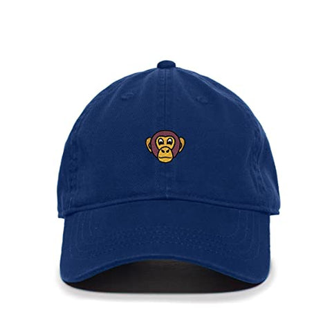 Chimpanzee Head Baseball Cap Embroidered Cotton Adjustable Dad Hat