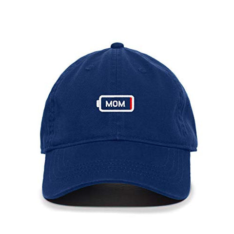 Mom Battery Dying Baseball Cap Embroidered Cotton Adjustable Dad Hat