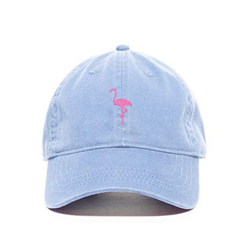 Pink Flamingo Baseball Cap Embroidered Cotton Adjustable Dad Hat