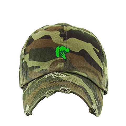 Broccoli Vintage Baseball Cap Embroidered Cotton Adjustable Distressed Dad Hat