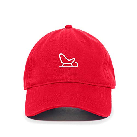 Snow Sled Baseball Cap Embroidered Cotton Adjustable Dad Hat