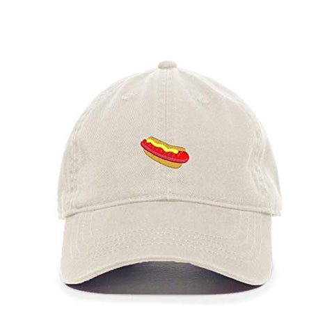 Hotdog Sandwich Baseball Cap Embroidered Cotton Adjustable Dad Hat