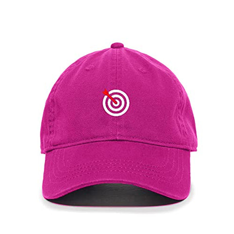 Bullseye Target with Arrow Baseball Cap Embroidered Cotton Adjustable Dad Hat