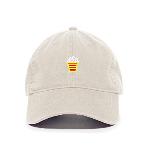 Popcorn Baseball Cap Embroidered Cotton Adjustable Dad Hat