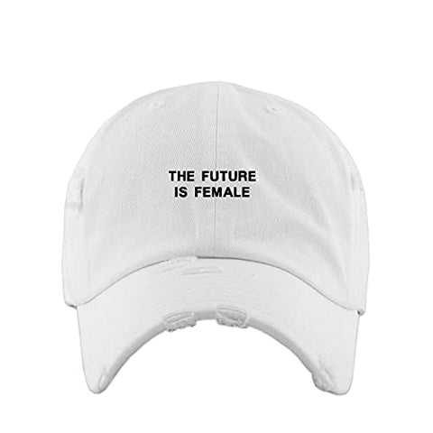 The Future is Female Vintage Baseball Cap Embroidered Cotton Adjustable Distressed Dad Hat