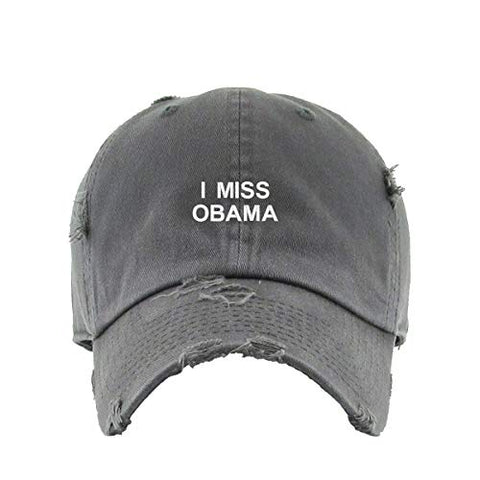 I Miss Obama Vintage Baseball Cap Embroidered Cotton Adjustable Distressed Dad Hat