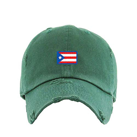 Puerto Rico Flag Vintage Baseball Cap Embroidered Cotton Adjustable Distressed Dad Hat