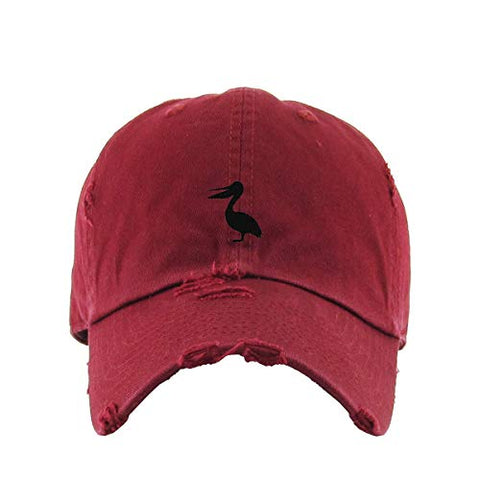 Pelican Vintage Baseball Cap Embroidered Cotton Adjustable Distressed Dad Hat