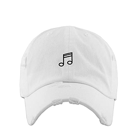 Quaver Vintage Baseball Cap Embroidered Cotton Adjustable Distressed Dad Hat