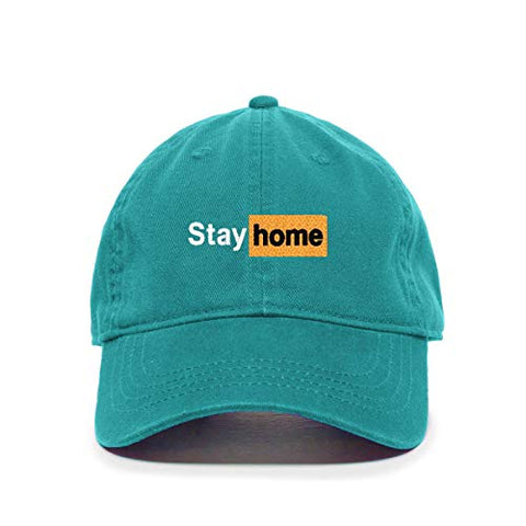 Stay Home Baseball Cap Embroidered Cotton Adjustable Dad Hat