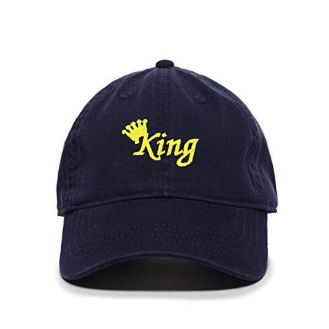 King Baseball Cap Embroidered Cotton Adjustable Dad Hat