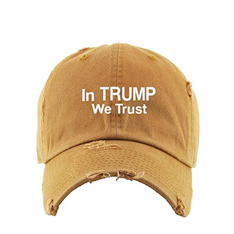 in Trump We Trust Vintage Baseball Cap Embroidered Cotton Adjustable Distressed Dad Hat