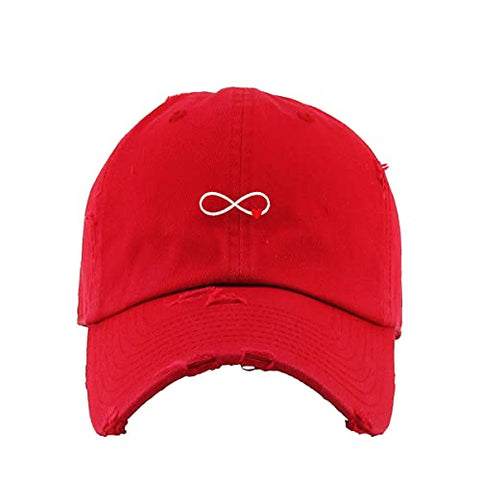 Infinity Love Vintage Baseball Cap Embroidered Cotton Adjustable Distressed Dad Hat