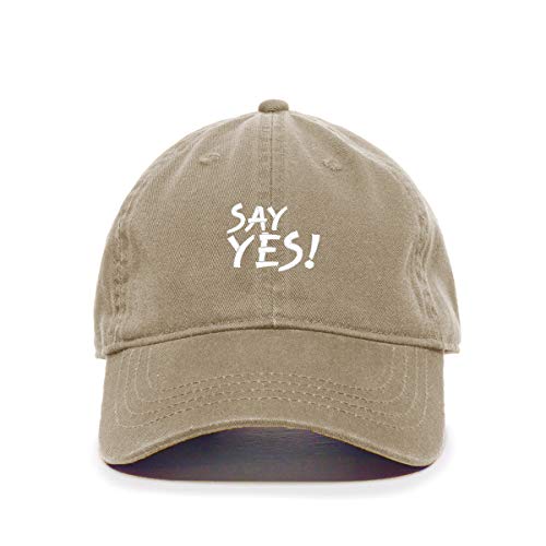 Say Yes Baseball Cap Embroidered Cotton Adjustable Dad Hat