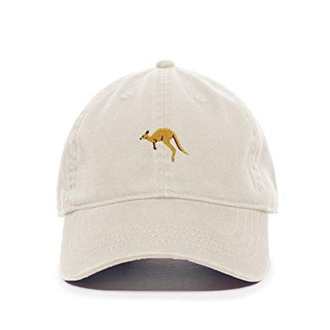 Kangaroo Baseball Cap Embroidered Cotton Adjustable Dad Hat