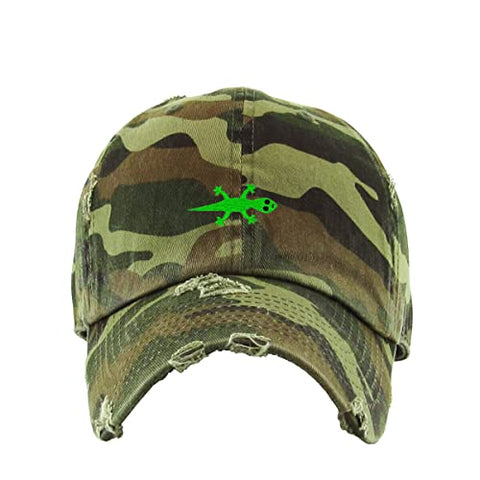 Lizard Vintage Baseball Cap Embroidered Cotton Adjustable Distressed Dad Hat