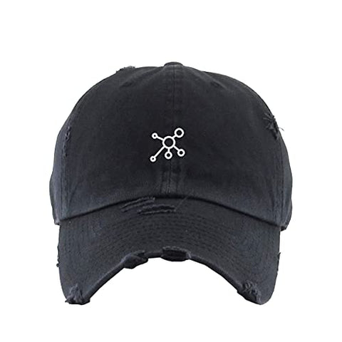 Molecule Vintage Baseball Cap Embroidered Cotton Adjustable Distressed Dad Hat