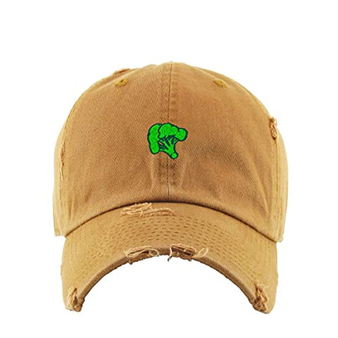 Broccoli Vintage Baseball Cap Embroidered Cotton Adjustable Distressed Dad Hat