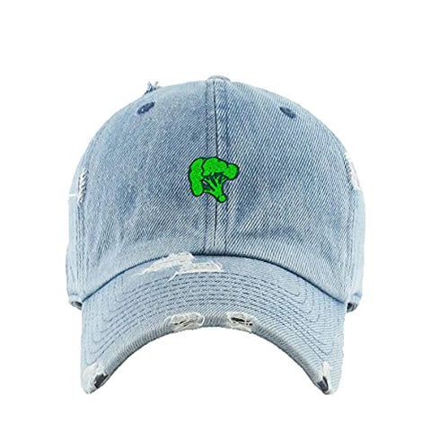 Broccoli Vintage Baseball Cap Embroidered Cotton Adjustable Distressed Dad Hat