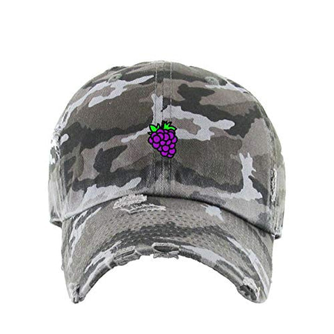 Grape Vintage Baseball Cap Embroidered Cotton Adjustable Distressed Dad Hat