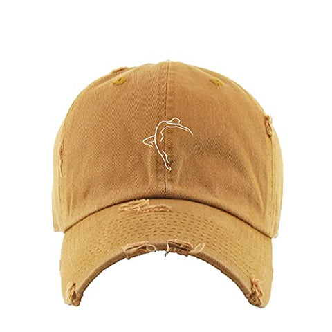 Ballet Vintage Baseball Cap Embroidered Cotton Adjustable Distressed Dad Hat