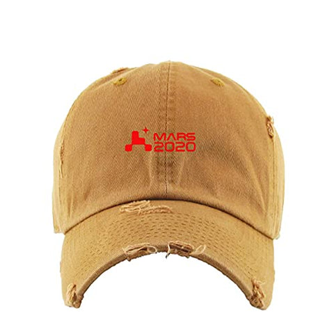 Mars 2020 Rover Vintage Baseball Cap Embroidered Cotton Adjustable Distressed Dad Hat