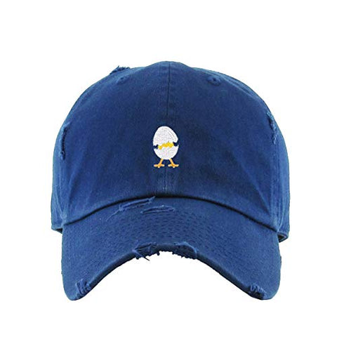 Chick Hatching Vintage Baseball Cap Embroidered Cotton Adjustable Distressed Dad Hat