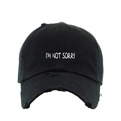 I am Not Sorry Vintage Baseball Cap Embroidered Cotton Adjustable Distressed Dad Hat