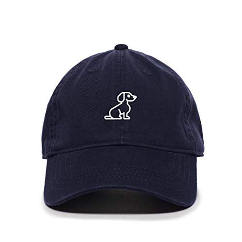 Dog Baseball Cap Embroidered Cotton Adjustable Dad Hat