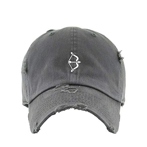 The Archer Vintage Baseball Cap Embroidered Cotton Adjustable Distressed Dad Hat