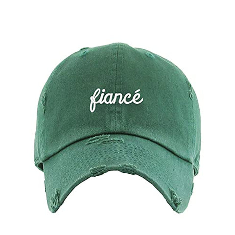 Fiance Vintage Baseball Cap Embroidered Cotton Adjustable Distressed Dad Hat