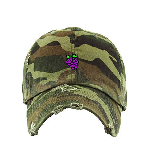 Grape Vintage Baseball Cap Embroidered Cotton Adjustable Distressed Dad Hat