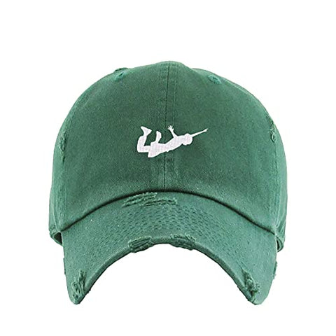 Guy Flying Vintage Baseball Cap Embroidered Cotton Adjustable Distressed Dad Hat