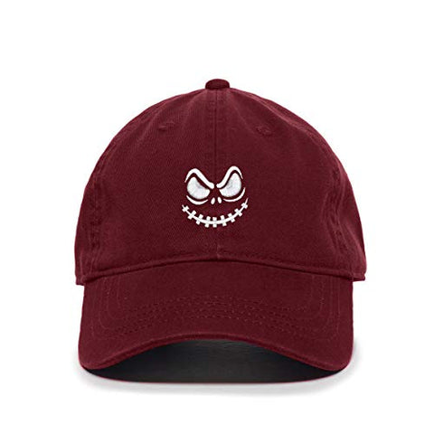 Scary Face Halloween Baseball Cap Embroidered Cotton Adjustable Dad Hat