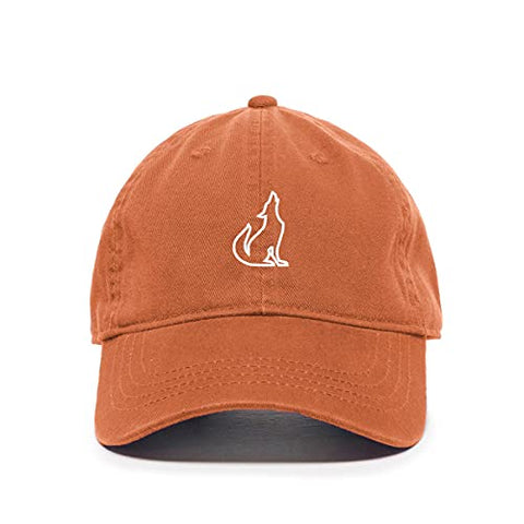 Coyote Baseball Cap Embroidered Cotton Adjustable Dad Hat