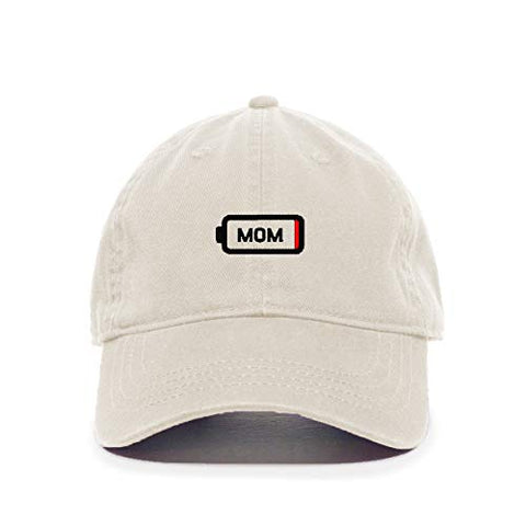 Mom Battery Dying Baseball Cap Embroidered Cotton Adjustable Dad Hat