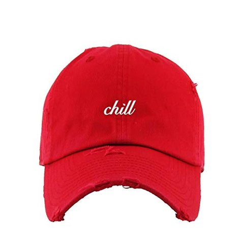 Chill Vintage Baseball Cap Embroidered Cotton Adjustable Distressed Dad Hat