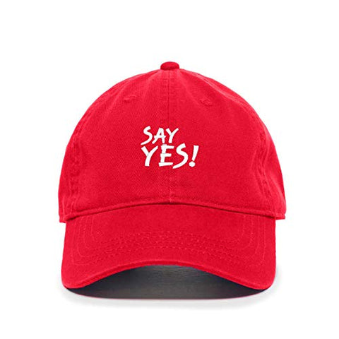 Say Yes Baseball Cap Embroidered Cotton Adjustable Dad Hat