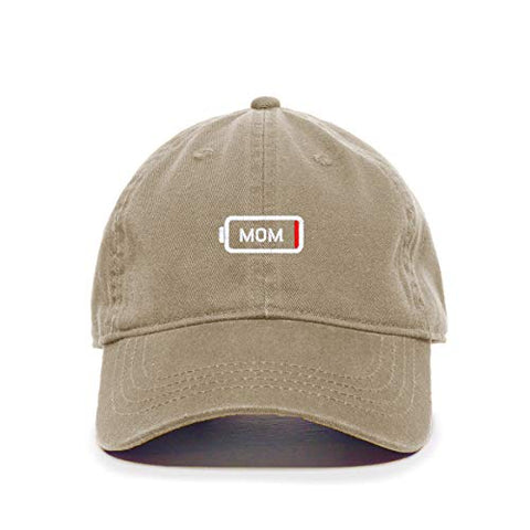 Mom Battery Dying Baseball Cap Embroidered Cotton Adjustable Dad Hat