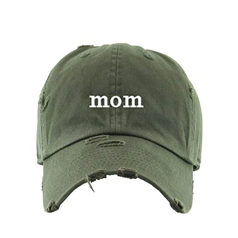 Mom Vintage Baseball Cap Embroidered Cotton Adjustable Distressed Dad Hat